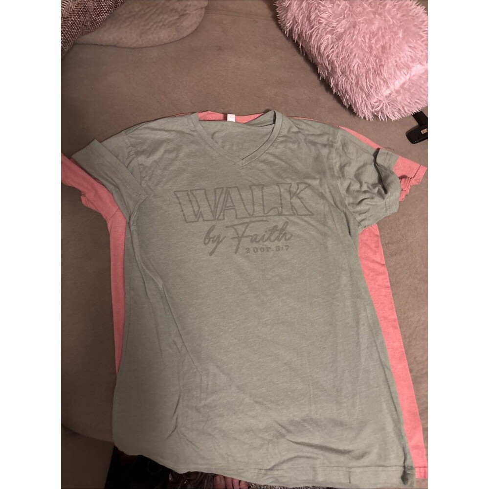 Women’s tops~Sz M shirts~ 5pc Bundle 2Love& Faith/1Lif Apparel/2 No Tag - Picture 3 of 8